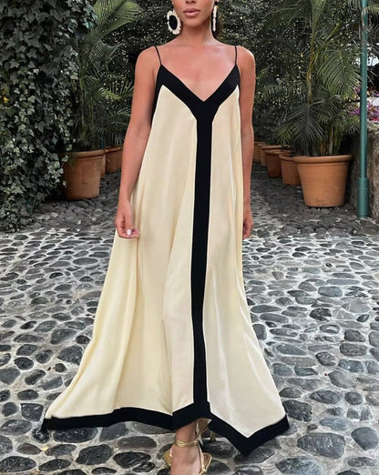 Sicily Old Money Aesthetics Slip Long Dress