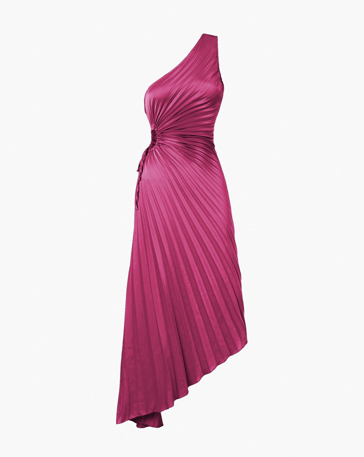 Bold In Pleat Satin Cutout Long Dress