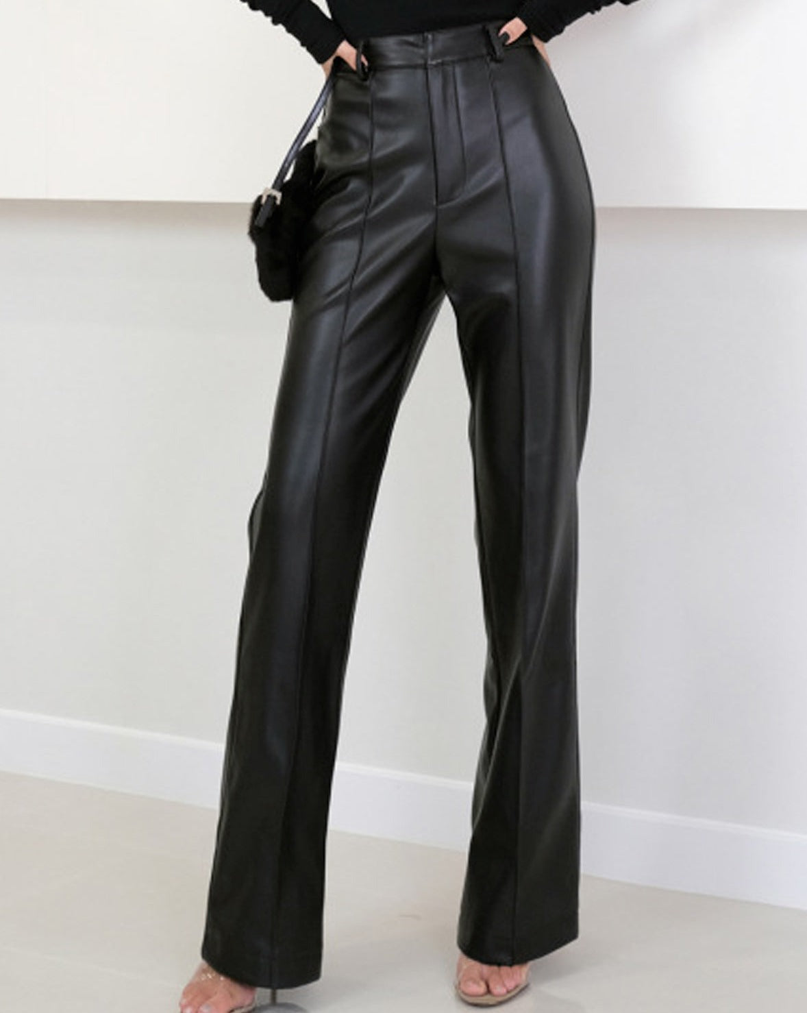 High Waist Faux Leather Pants