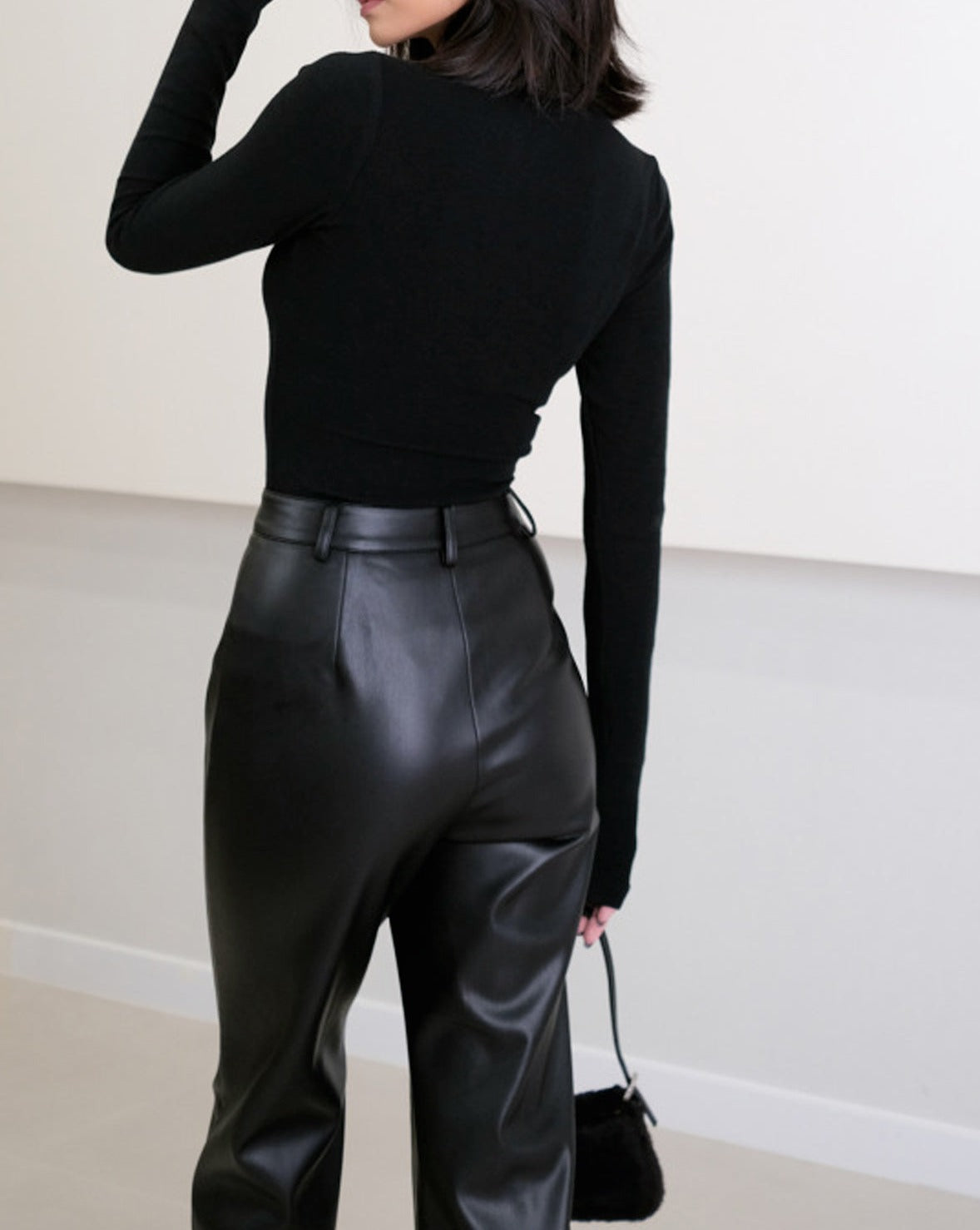 High Waist Faux Leather Pants