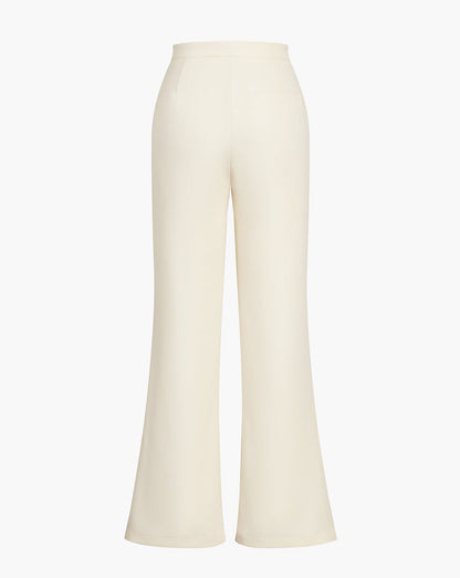 Solid Straight Leg Pants