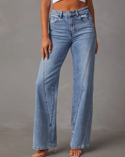 Vintage Denim Straight Leg Pants