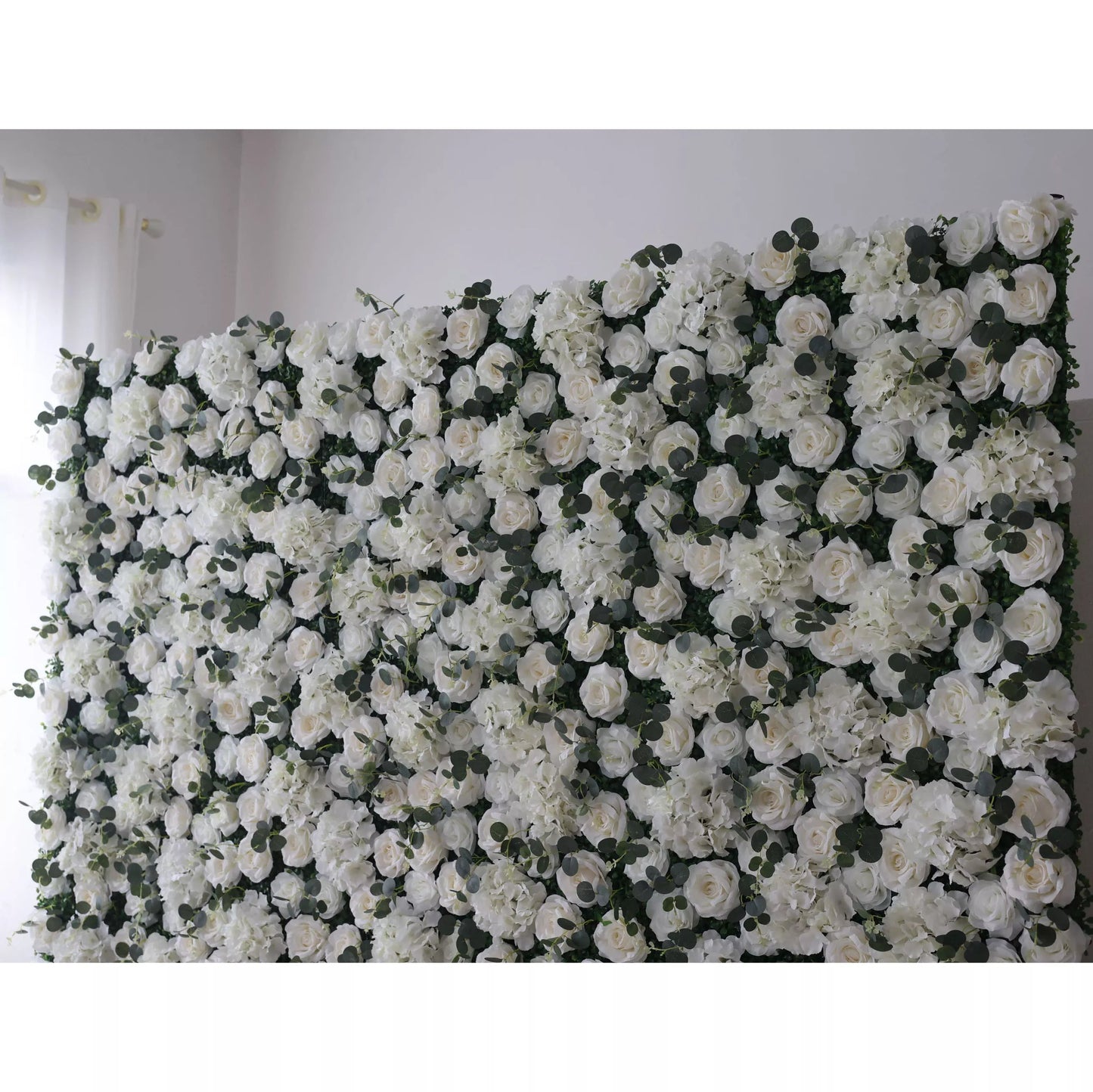 Roll Up Fabric Artificial Flower Wall Wedding Backdrop, Floral Party Decor, Event Photography-VF-123