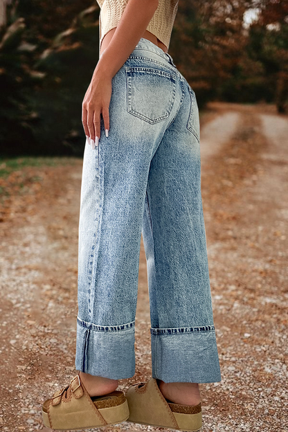 Aubrielle Low Rise Wide Leg Jeans