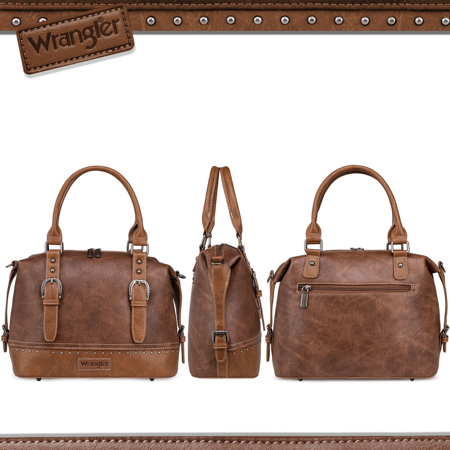 Wrangler Buckle Collection Barrel Satchel Doctor bag