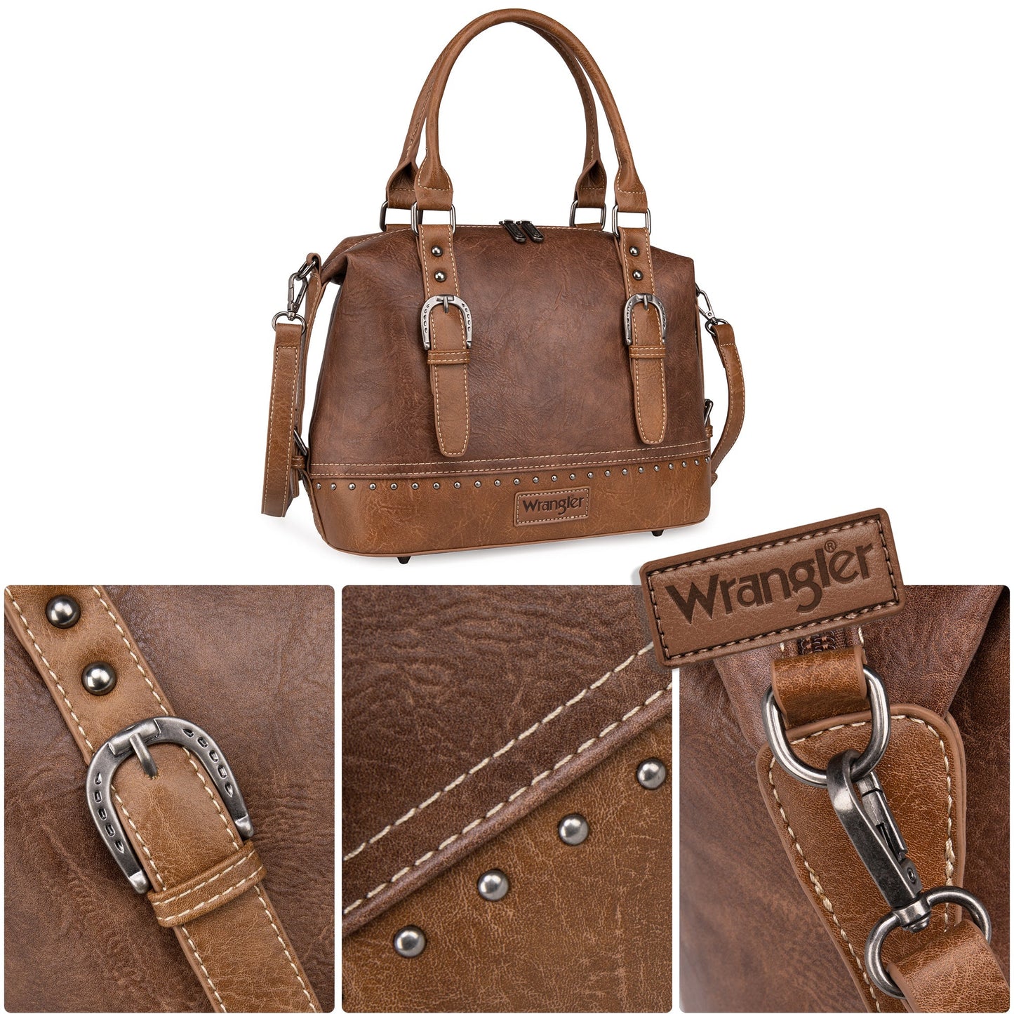 Wrangler Buckle Collection Barrel Satchel Doctor bag