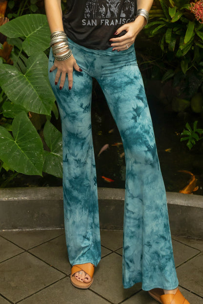 TEMPLE PANT - TEAL TIE DYE