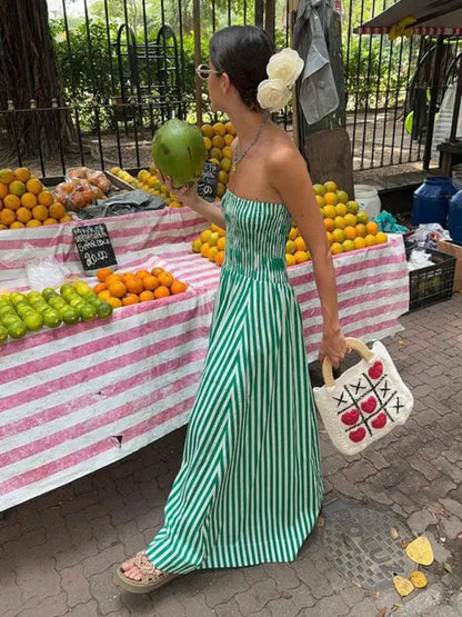 Isabella's Island Tube Top Sleeveless Maxi Dress