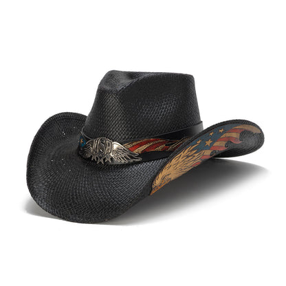 Black Eagle Straw Cowboy Hat