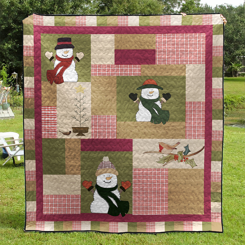 Christmas Snowman CLM0910049 Art Quilt