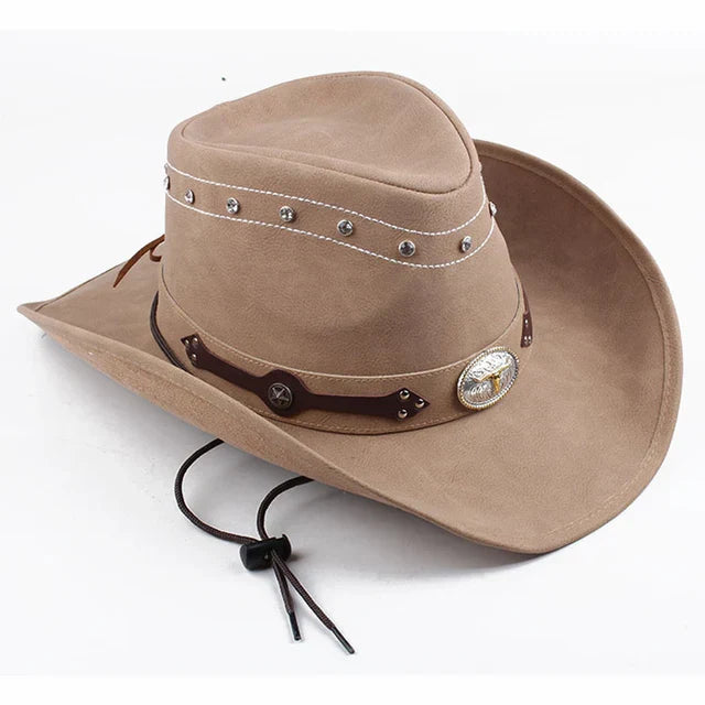 Classic Leather Western Cowboy Hat