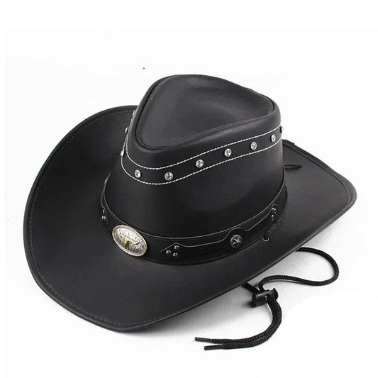 Classic Leather Western Cowboy Hat