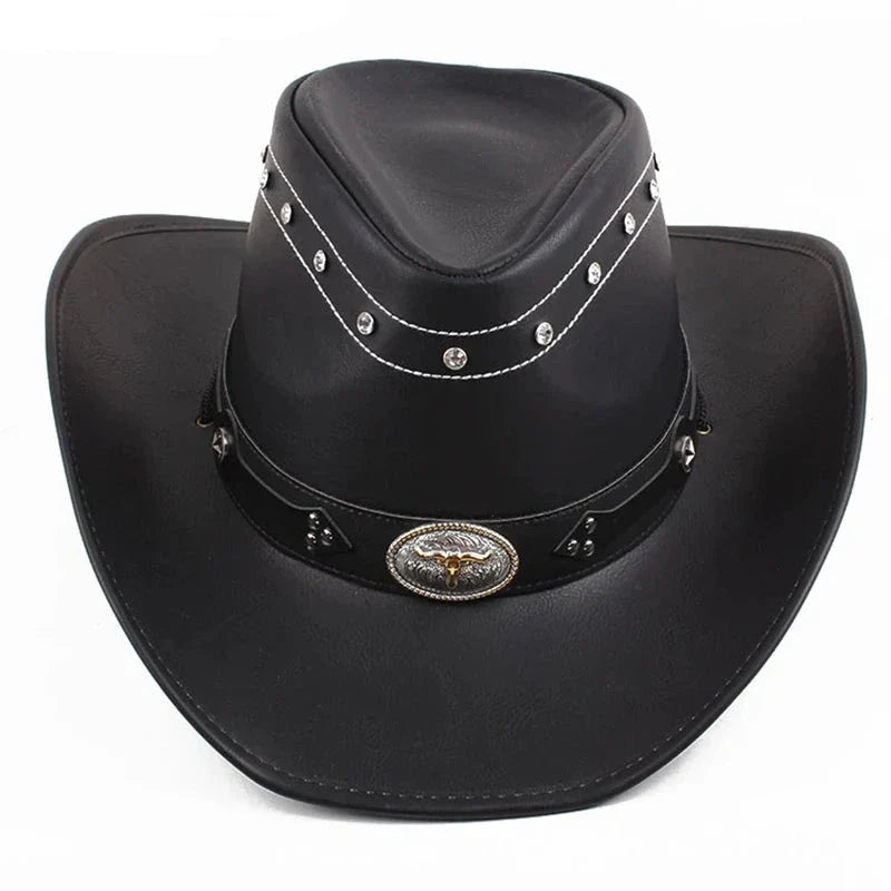 Classic Leather Western Cowboy Hat