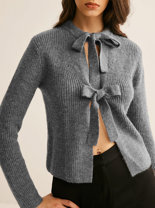 Bow Tie Knit Cardigan