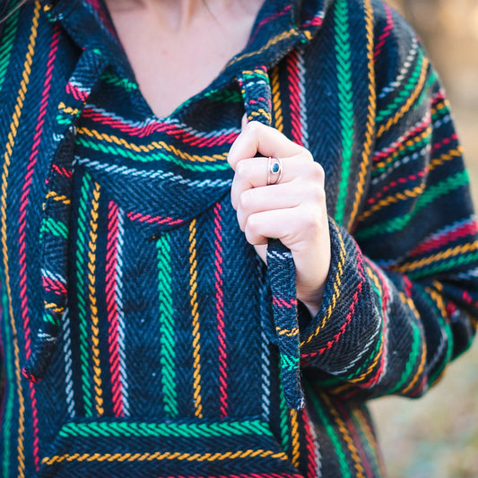 Reggae Mexican Drug Rug Baja Hoodie