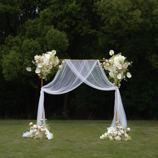 Iris Wedding Party Background Floral Arch Decoration