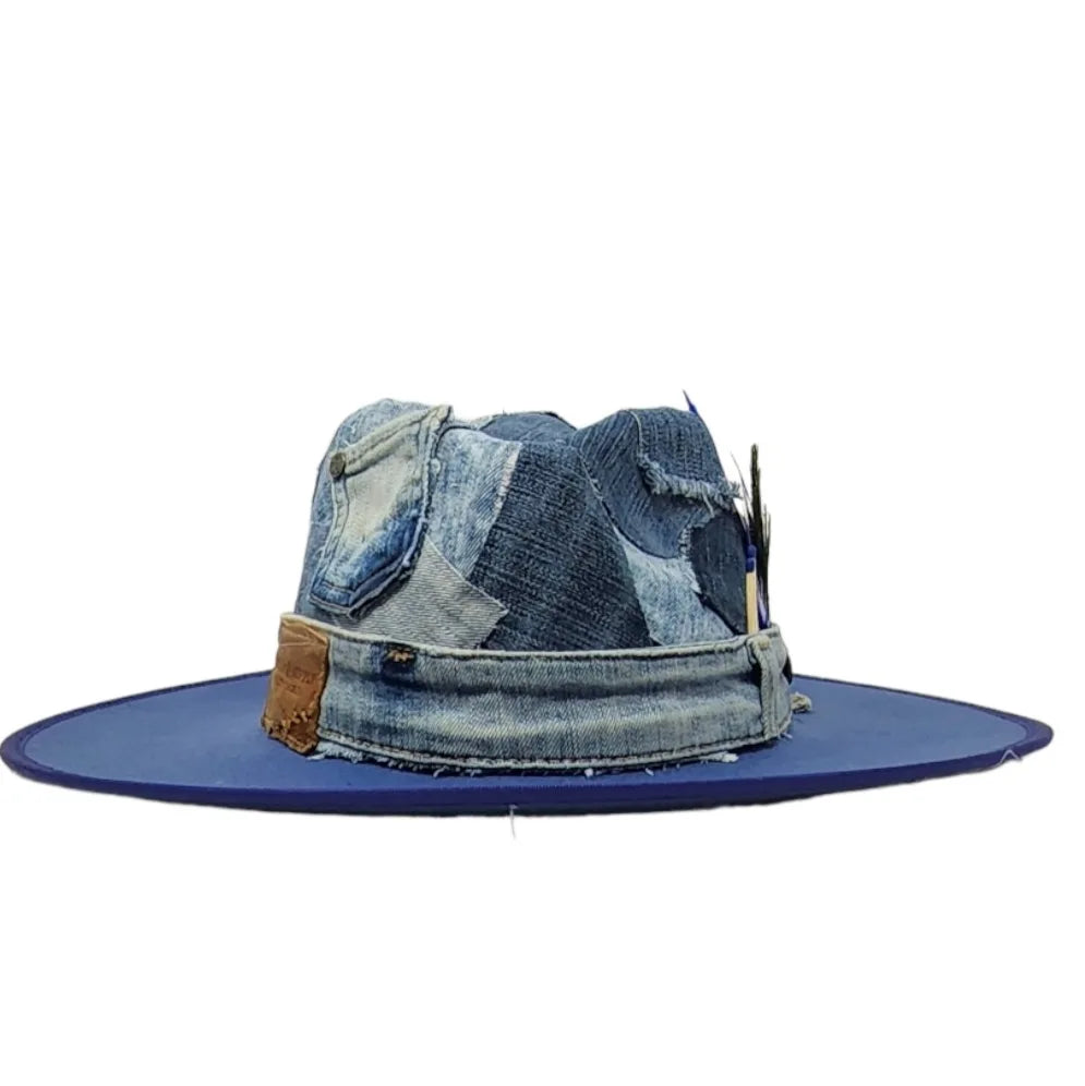 Denim Fedora Hat