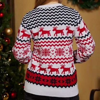 Elk Snowflake Pattern Sweater