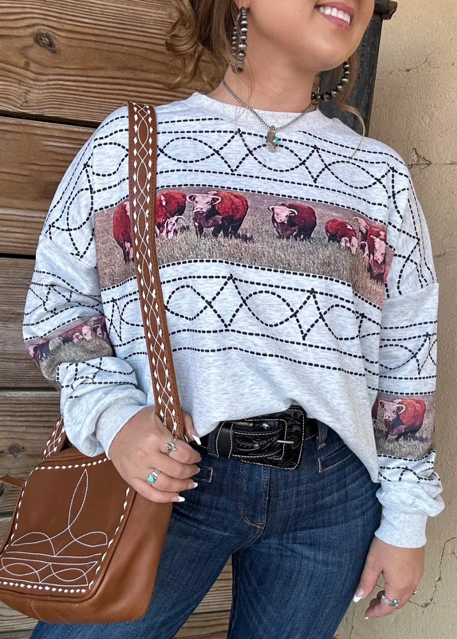 Howdy Hereford Pullover