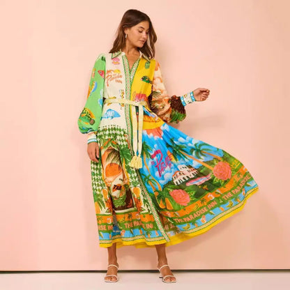 The Paradise Inn Printed Maxi Dress