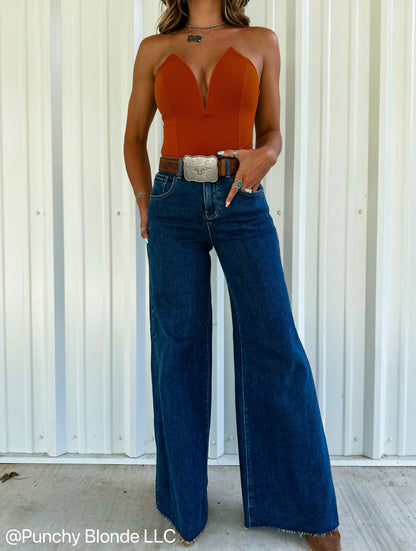 Western Wide Leg Jeans