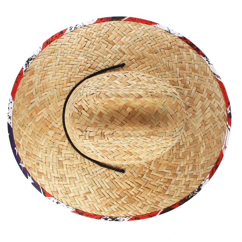 Handmade Wide Brim Lifeguard Straw Safari Hat