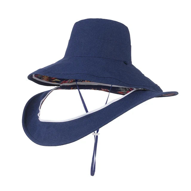 Detachable Large Brim Reversible Bucket Hat