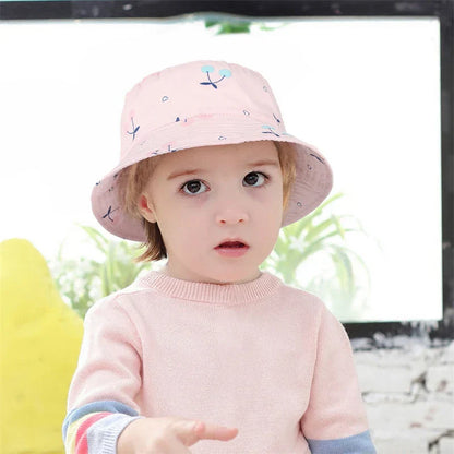 Kids Bucket Cotton Flat Hat