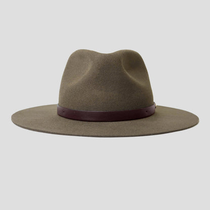 Dapper Men's Felt Fedora Hat__ark Olive