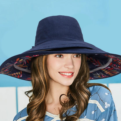 Detachable Large Brim Reversible Bucket Hat