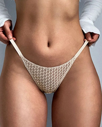 Female Solid Color Honeycomb Panties