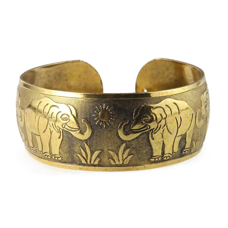 Tibetan Gold Boho Cuff Bracelet (6 Designs)