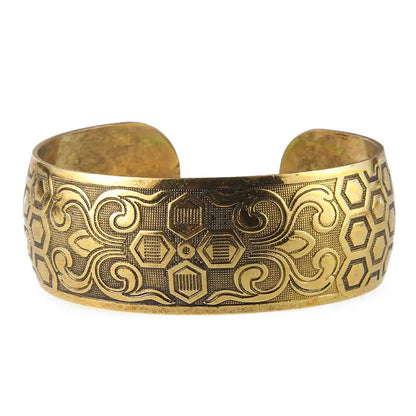 Tibetan Gold Boho Cuff Bracelet (6 Designs)