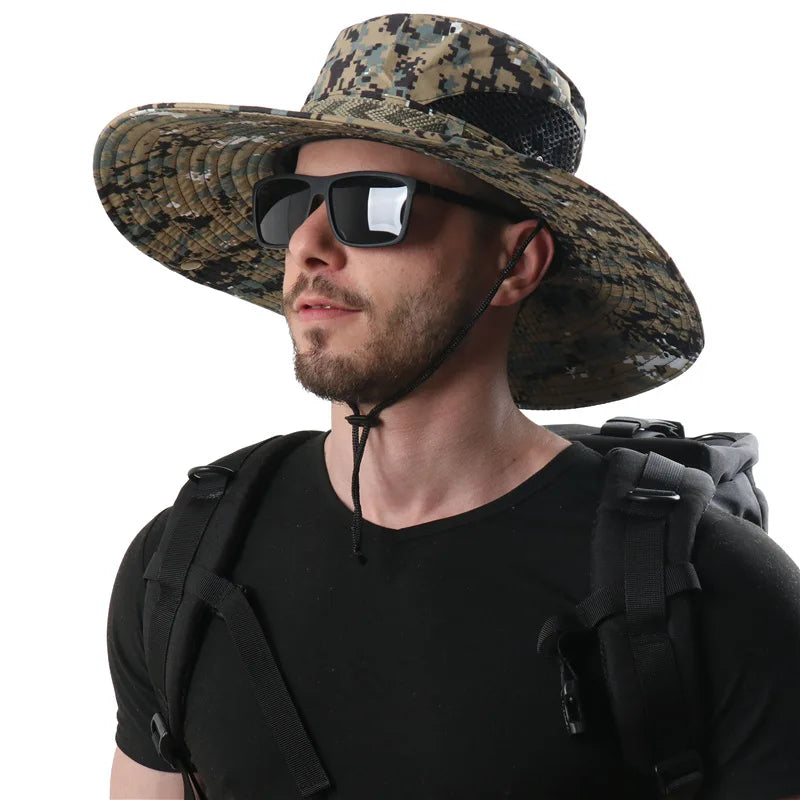 Men and Women Camouflage Large Brim Boonie Hat