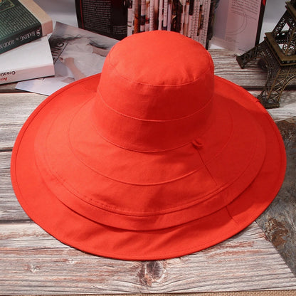 Detachable Large Brim Reversible Bucket Hat