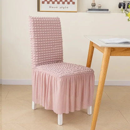 Seersucker Chair Slipcover Stretch Chair Skirt