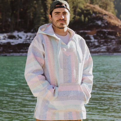 Pastel Mexican Drug Rug Baja Hoodie