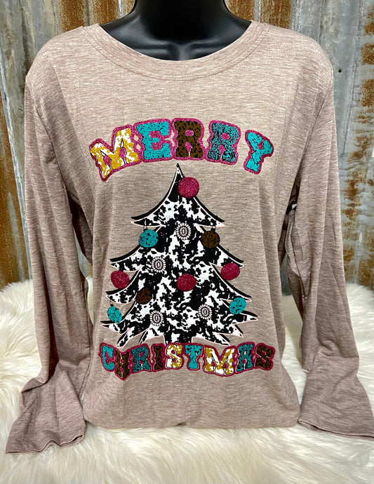 Merry Christmas Tree Long Sleeve