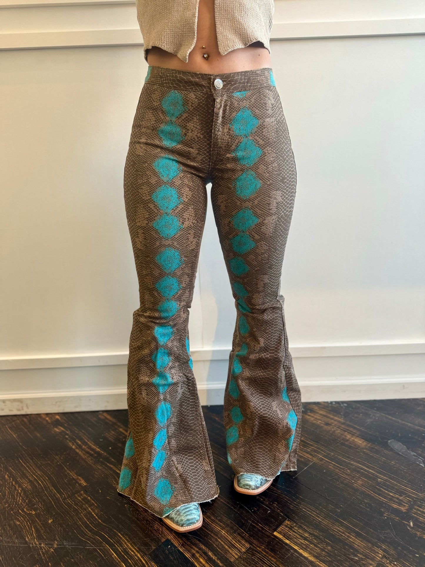 Final Sale _ Sydney Print Bell Jeans