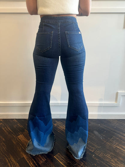 Final Sale __lue Wave Bell Bottoms Jeans