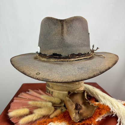 The Moonshiner Brown and Black Distressed Cowboy Hat