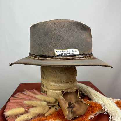 The Moonshiner Brown and Black Distressed Cowboy Hat