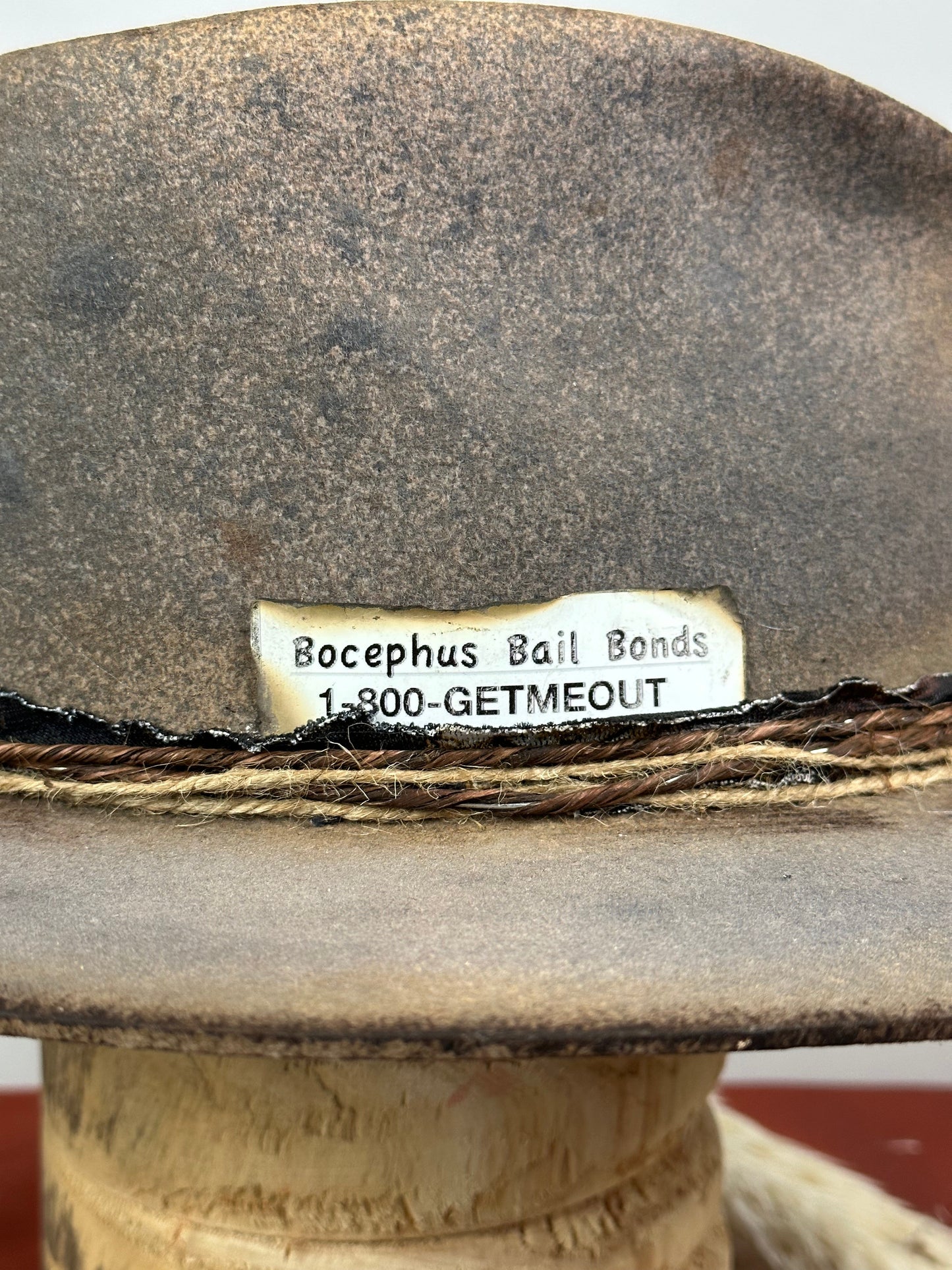 The Moonshiner Brown and Black Distressed Cowboy Hat