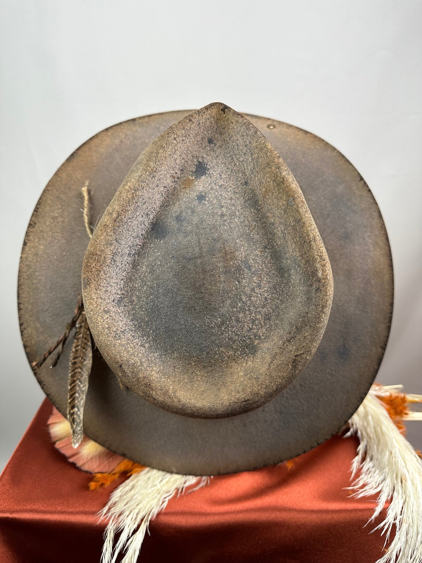 The Moonshiner Brown and Black Distressed Cowboy Hat