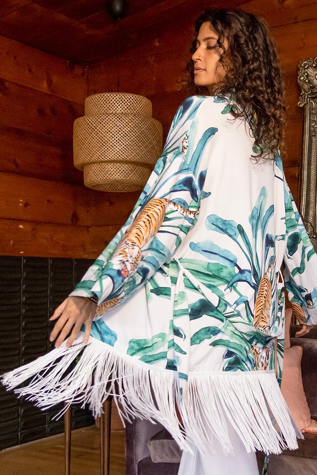 FRINGE LEISURE ROBE - JUNGLE