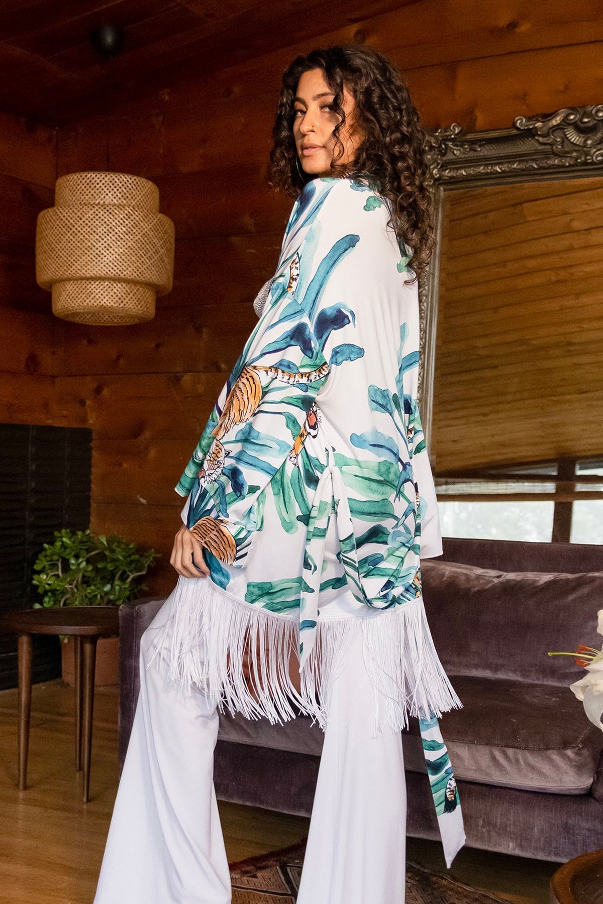 FRINGE LEISURE ROBE - JUNGLE