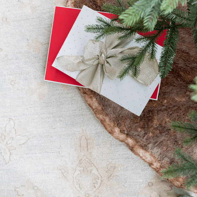 72" King Granite Faux Fur Tree Skirt