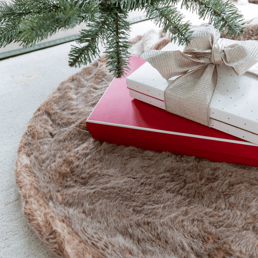 72" King Granite Faux Fur Tree Skirt