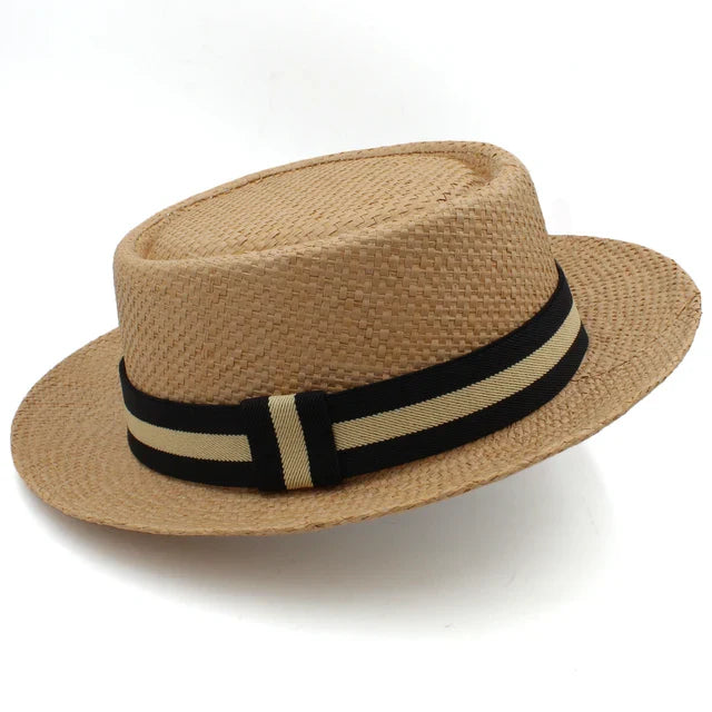 Straw Pork Pie Hats Summer Sunhat Boater hat