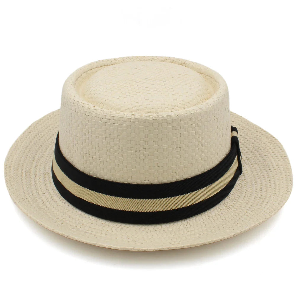 Straw Pork Pie Hats Summer Sunhat Boater hat